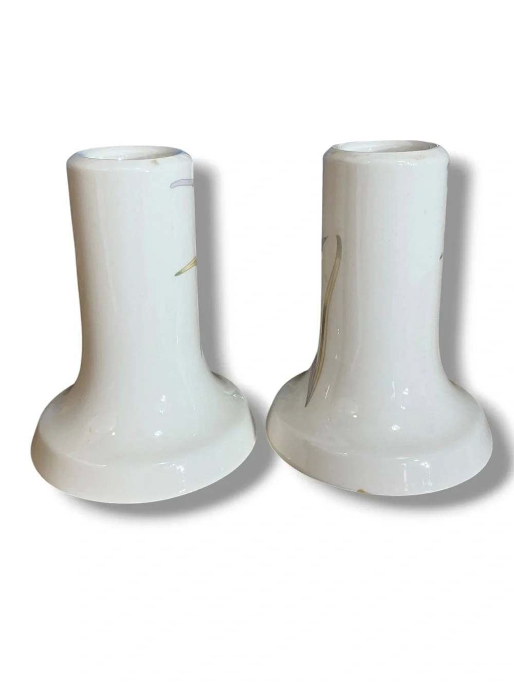 Beacon Hill Vintage Set of Porcelain Floral Candle Holders